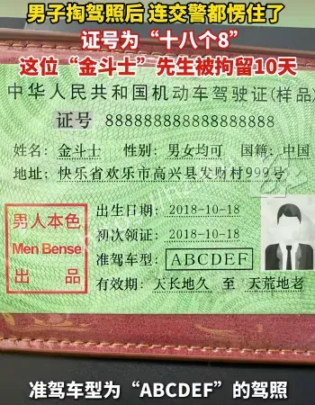 驾驶证逗乐交警